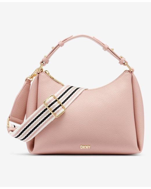 DKNY Pink Hailey Top Zip Crossbody Bag