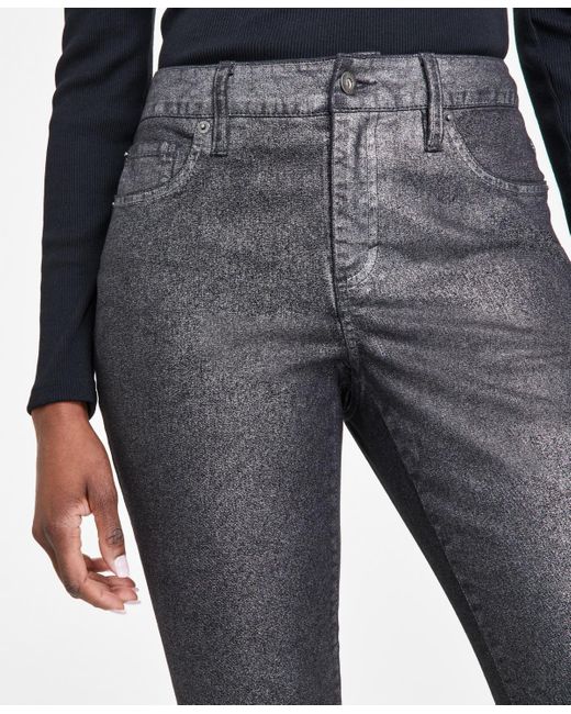 INC International Concepts Blue Metallic Skinny Jeans