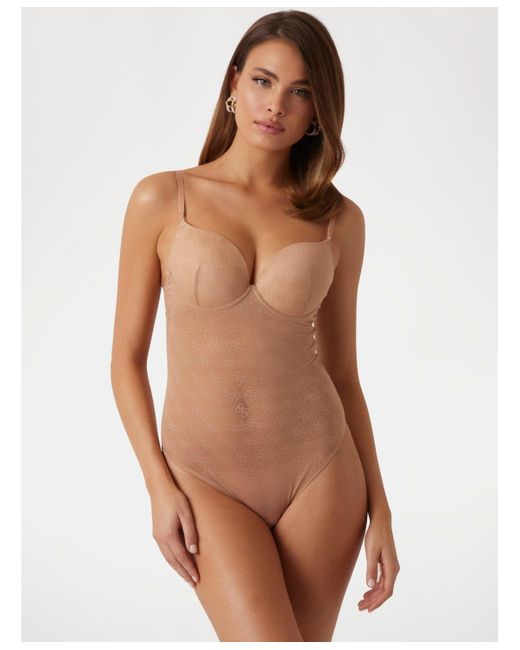 Guess Brown Nora Padded Bodysuit