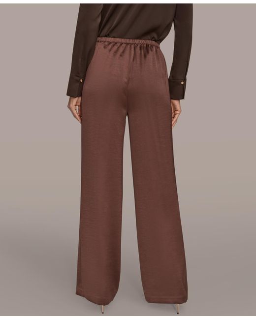 Donna Karan Brown Wide Leg Pants