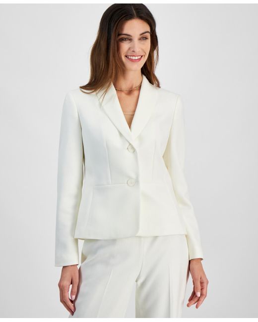 Le Suit White Two-button Shawl Collar Jacket & Side-zip Pants