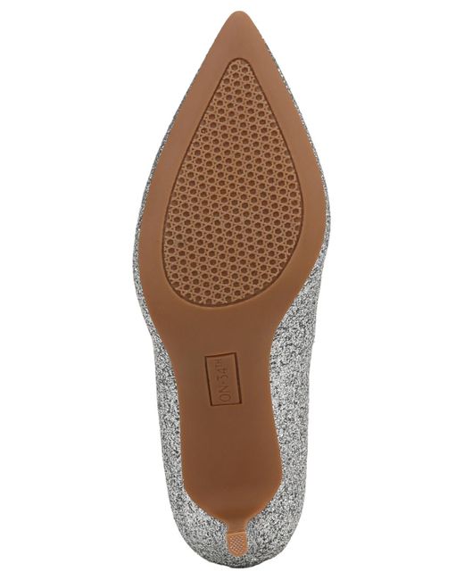 On 34th Gray Jeules Pointed-toe Slip-on Pumps