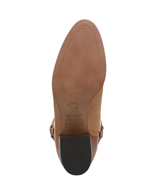 Franco Sarto Brown Kian Round Toe Pull On Short Boots