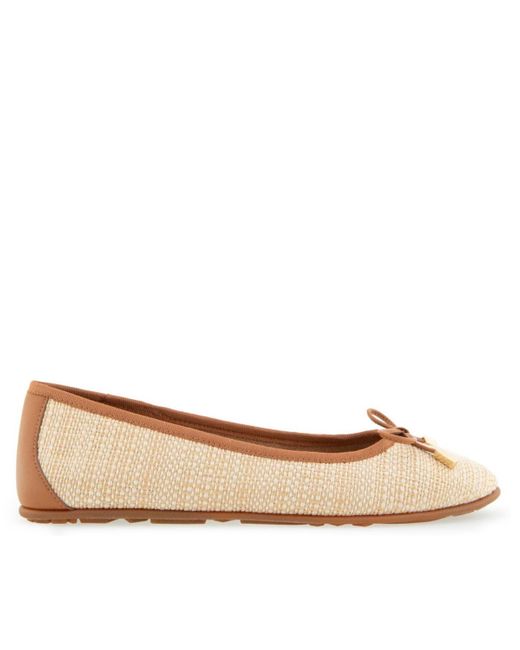 Aerosoles Natural Pia Casual Ballet Wedge Flats