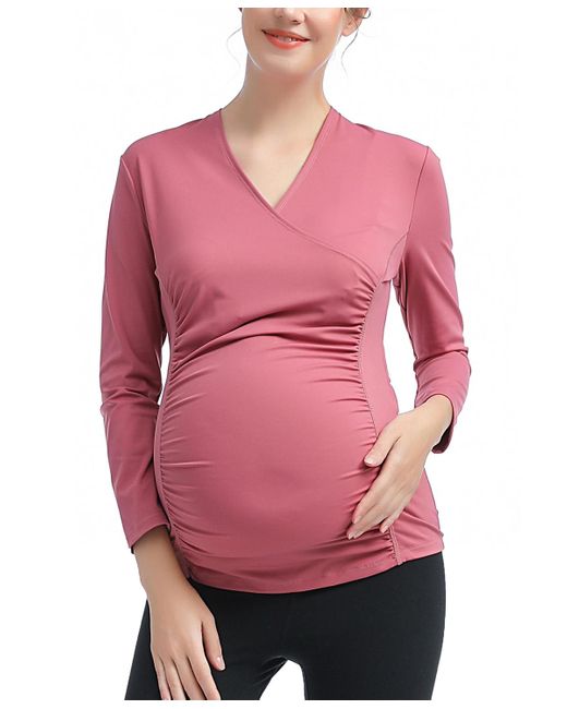 Kimi + Kai Pink Kimi + Kai Maternity Essential Nursing Active Top
