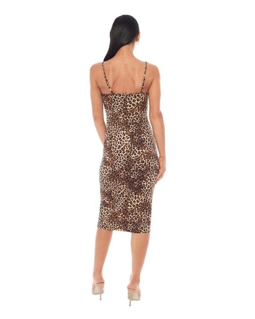Bebe Multicolor Printed Dty Slip Midi Dress