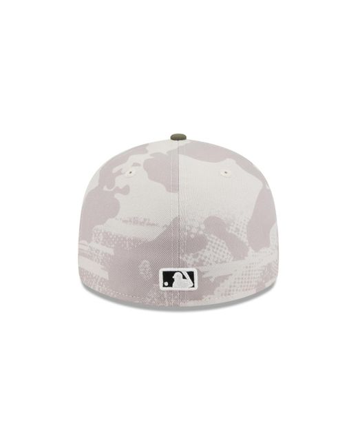 KTZ Metallic Light Beige/olive Toronto Blue Jays 2025 Armed Forces Day Low Profile 59fifty Fitted Hat for men