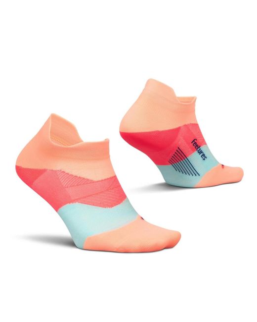 FEETURES SOCKS Pink Elite Ultra Light Cushion Ankle Socks for men