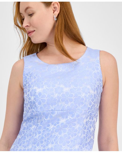 kasper blue dress Jewel Neck Sheath Dress main image 1