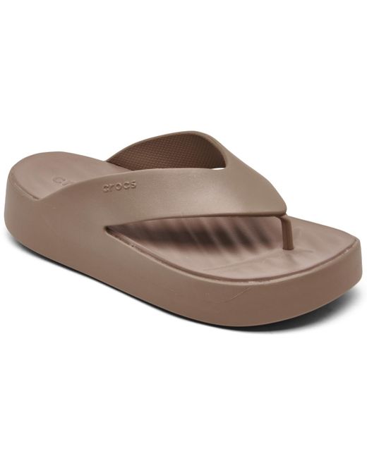 CROCSTM Brown Getaway Platform Casual Flip-flop Sandals From Finish Line