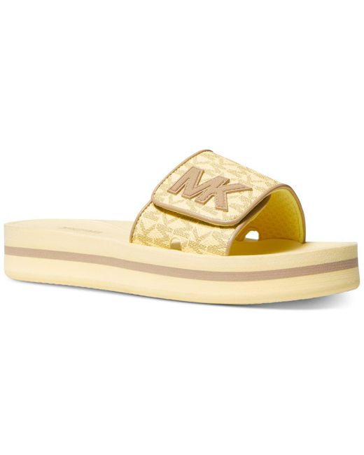 michael kors warren platform slide sandals