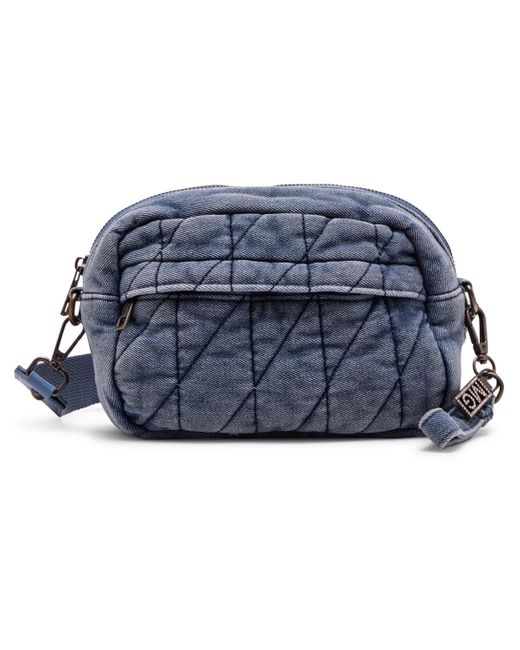 Madden Girl Blue Riley Quilted Crossbody