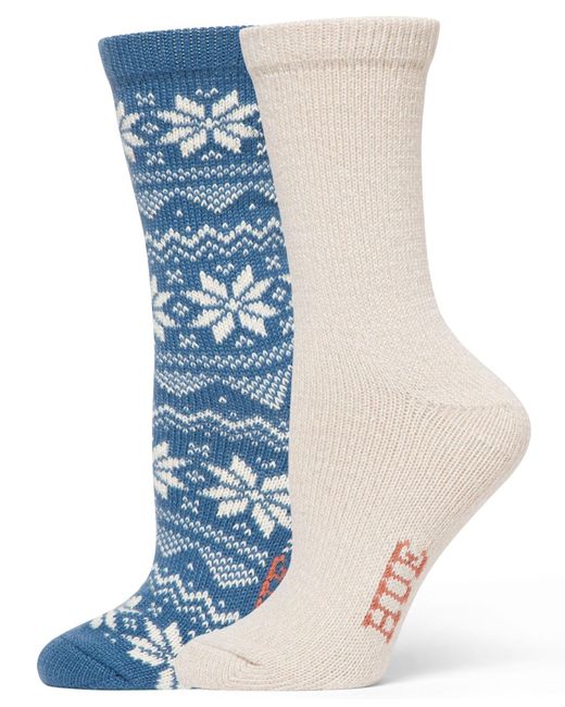 Hue Blue 2-pack Snowflake Crew Socks