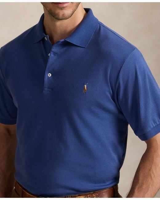 Polo Ralph Lauren Blue Big & Tall Classic Fit Soft Cotton Polo for men