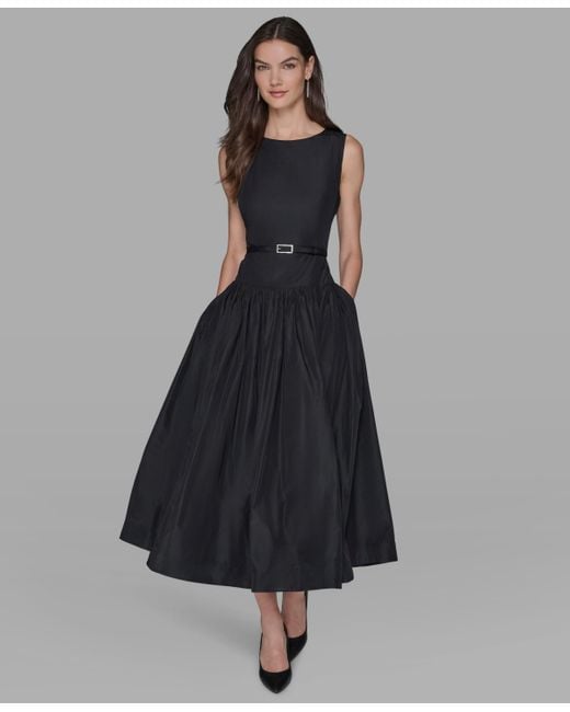 karl lagerfeld black dresses Chanel by Karl Lagerfeld Fall 199798 Black Chiffon & Wool Dress Beade   Cafe Society Archive