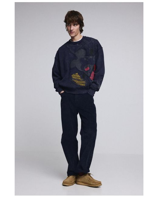 Desigual Men's Illustrated Shirt With Messages White