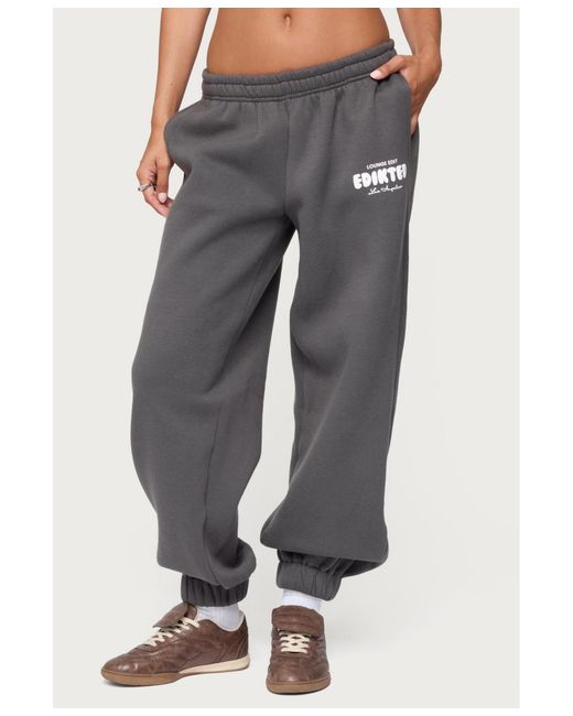 Edikted Gray Lounge Edit Sweatpants