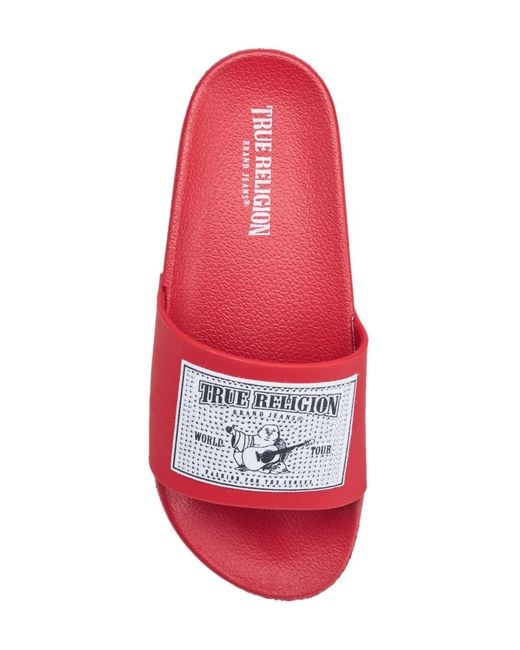 True Religion Red Kendra Pool Slide