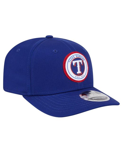 KTZ Blue Texas Rangers Circle Patch 9seventy Stretch-snap Hat for men