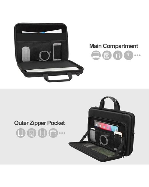 Mosiso Black Hard Shell Laptop Case