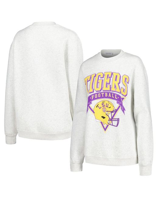 Established Co. Lsu Tigers Logo Pullover Sweatshirt in White Lyst