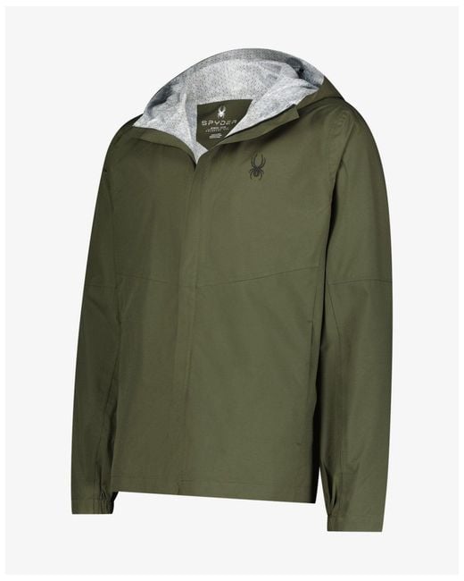 Spyder Green Cloudy Day Rain Jacket
