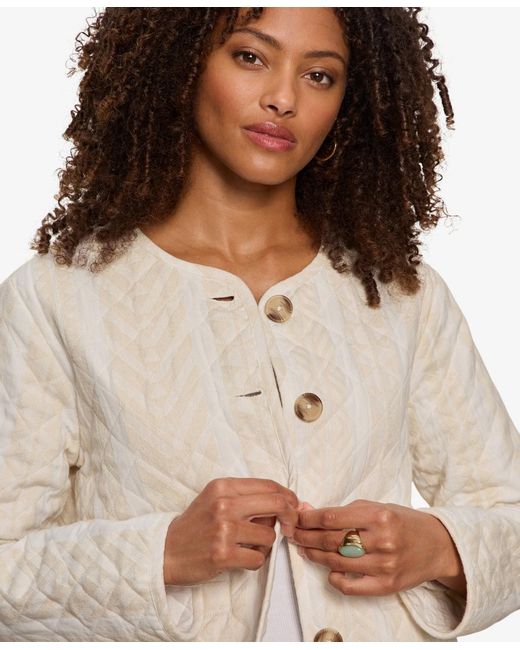 Sanctuary White Crafted Coco Quilted Button-front Jacket