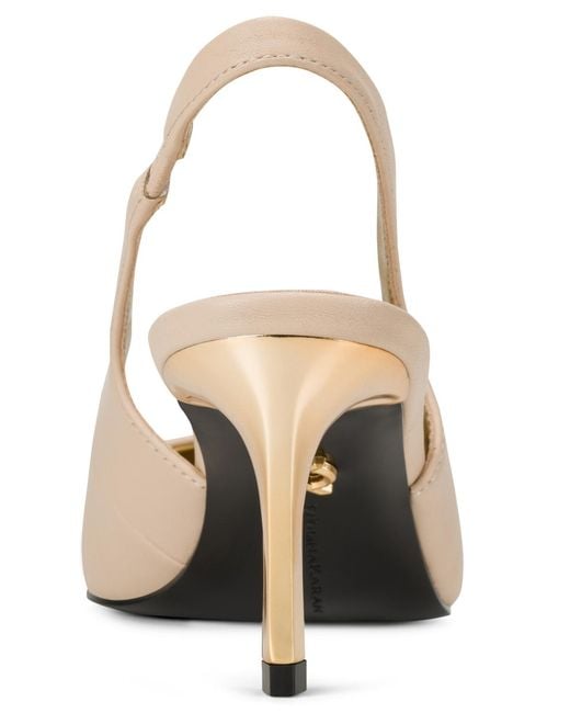 Donna Karan Metallic Sidndey Slingback Pumps