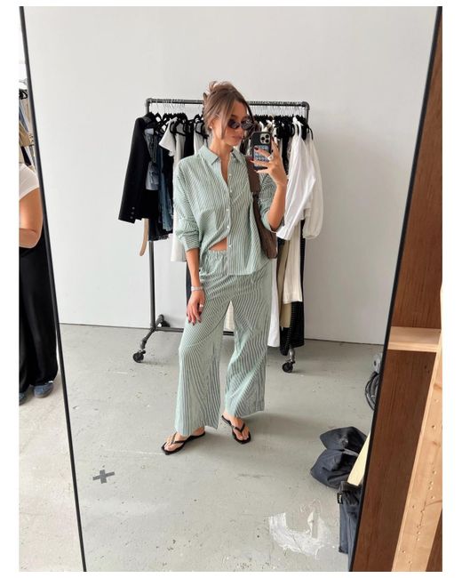 WeWoreWhat Green Button Front Shirt