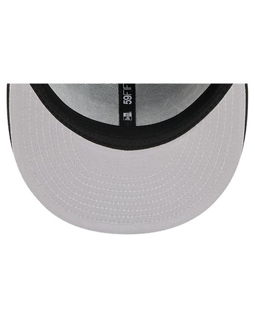 KTZ Black New Orleans Saints Overlap Wordmark 59fifty Fitted Hat for men