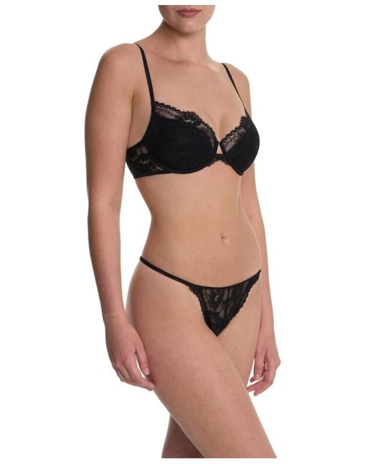 Natori Black Fleur Lightly Lined Underwired Bra