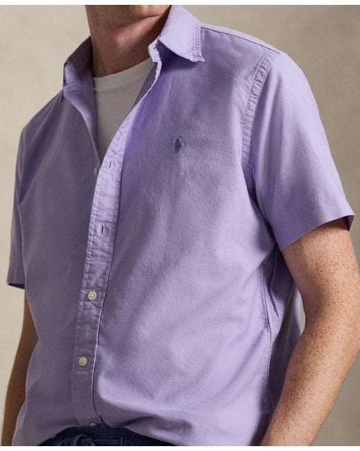 Polo Ralph Lauren Purple Classic Fit Garment-dyed Oxford Shirt for men