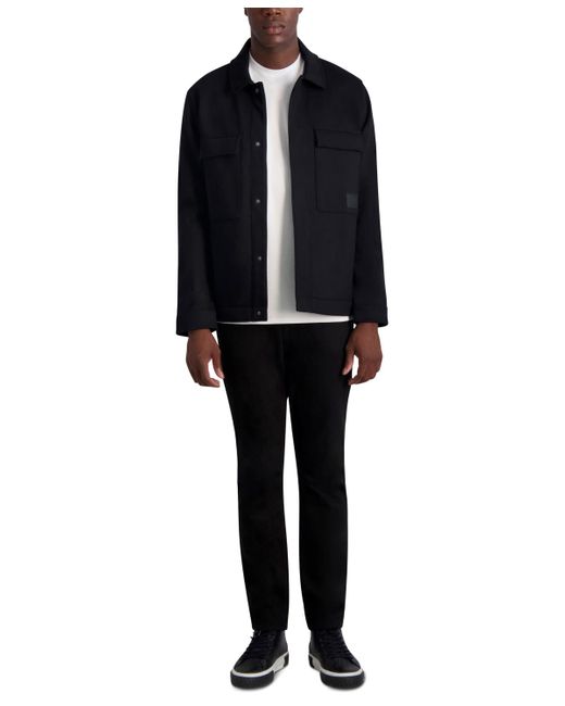 Karl Lagerfeld Slimfit Shirt Jacket in Blue for Men Lyst