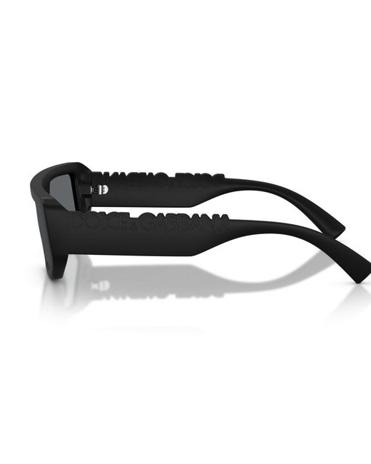 Dolce & Gabbana Black Rectangle Sunglasses