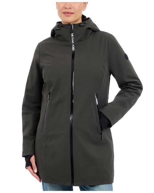 Michael Kors Black Michael Hooded Softshell Coat