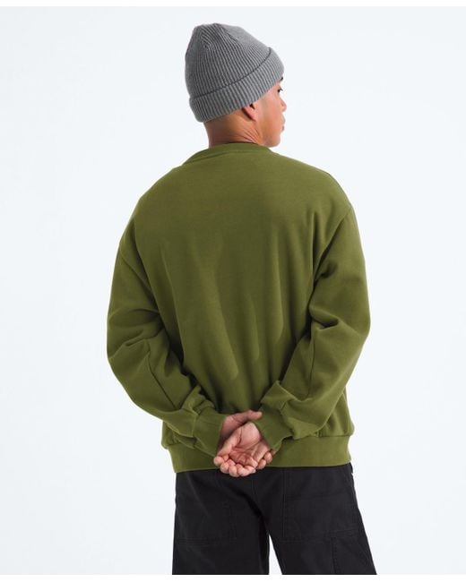The North Face Green Evolution Simple Dome Oversized Crew Sweatshirt for men