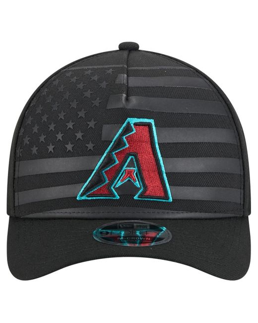 KTZ Gray Arizona Diamondbacks American Flag 9forty M-crown A-frame Adjustable Hat for men