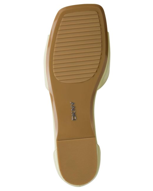 DKNY Metallic Dazey Ankle Strap Flat Sandals