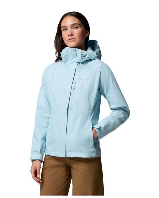 Columbia Women's Blue Hikebound Ii Hooded Waterproof Jacket