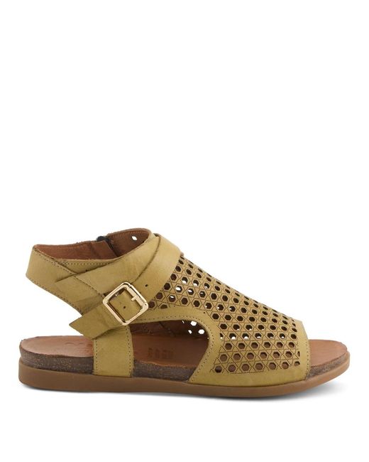 Spring Step Brown Covington Gladiator Flat