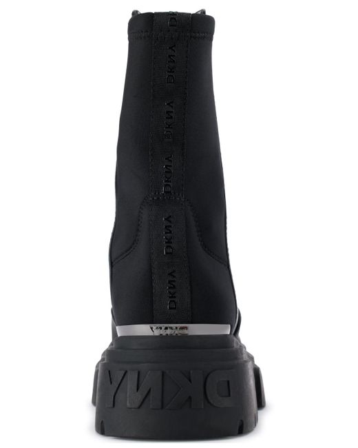 DKNY Black Fleming Block Heel Winter Booties