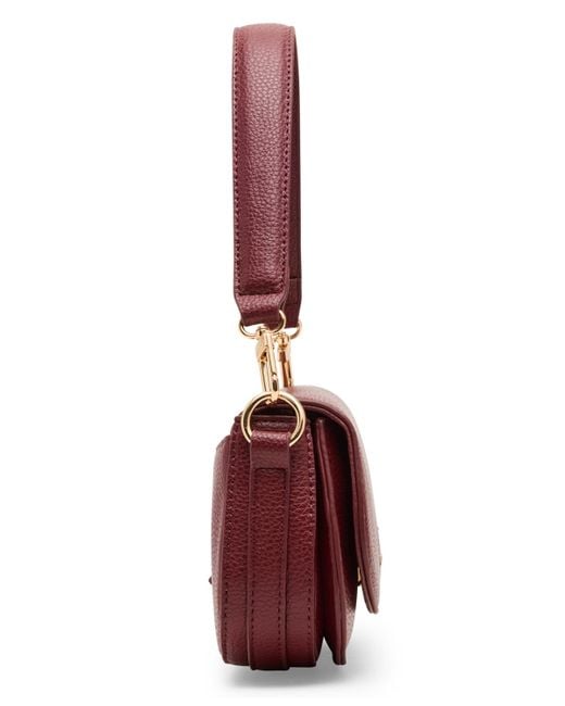 Anne Klein Purple Three Straps Small Saddle Bag