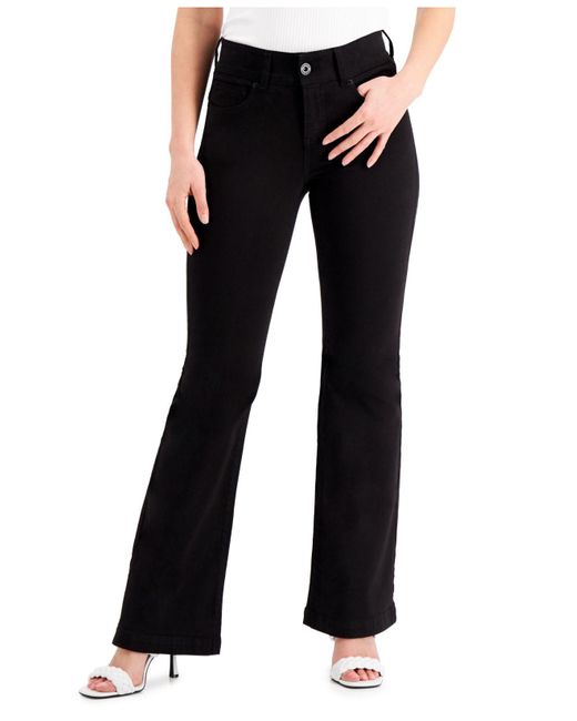 INC International Concepts Black Sculpting-fit Flare-leg Jeans, Created For Macy's