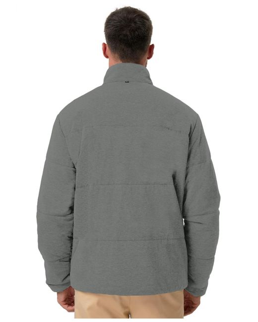 Hawke & Co. Gray Quilted Stretch Full-zip Jacket for men
