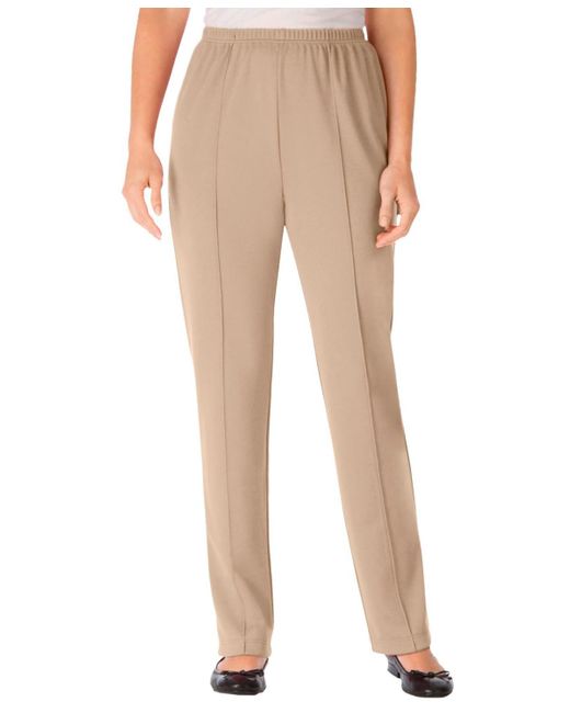 Woman Within Natural Within The Hassle-free Elastic-waist Soft Knit Pant