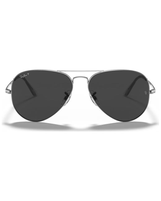 Ray-Ban Gray Unisex Polarized Sunglasses, Rb3689