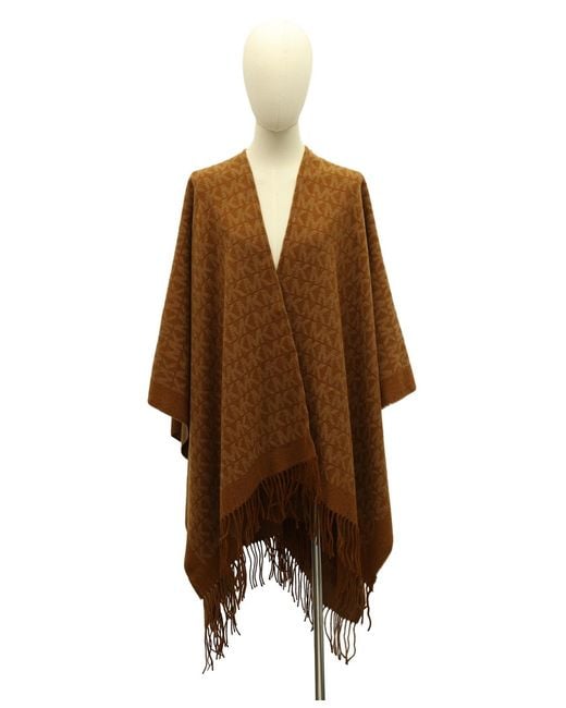 Michael Kors Brown Mk Repeat Ruana