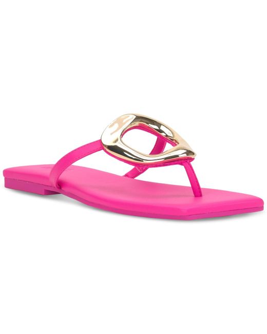 INC International Concepts Pink Yadira Flat Sandals