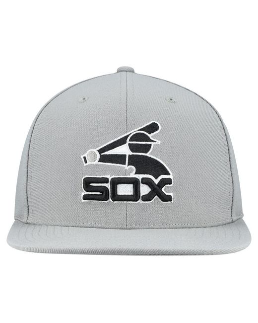 Mitchell & Ness Gray Chicago White Sox Cooperstown Collection Basic Flip Snapback Hat for men