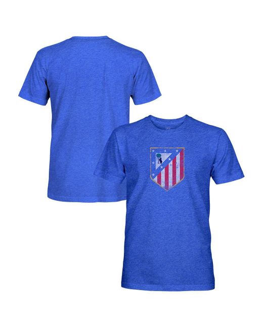 1863fc Blue Â Atletico De Madrid Vintage Tri-blend T-shirt for men